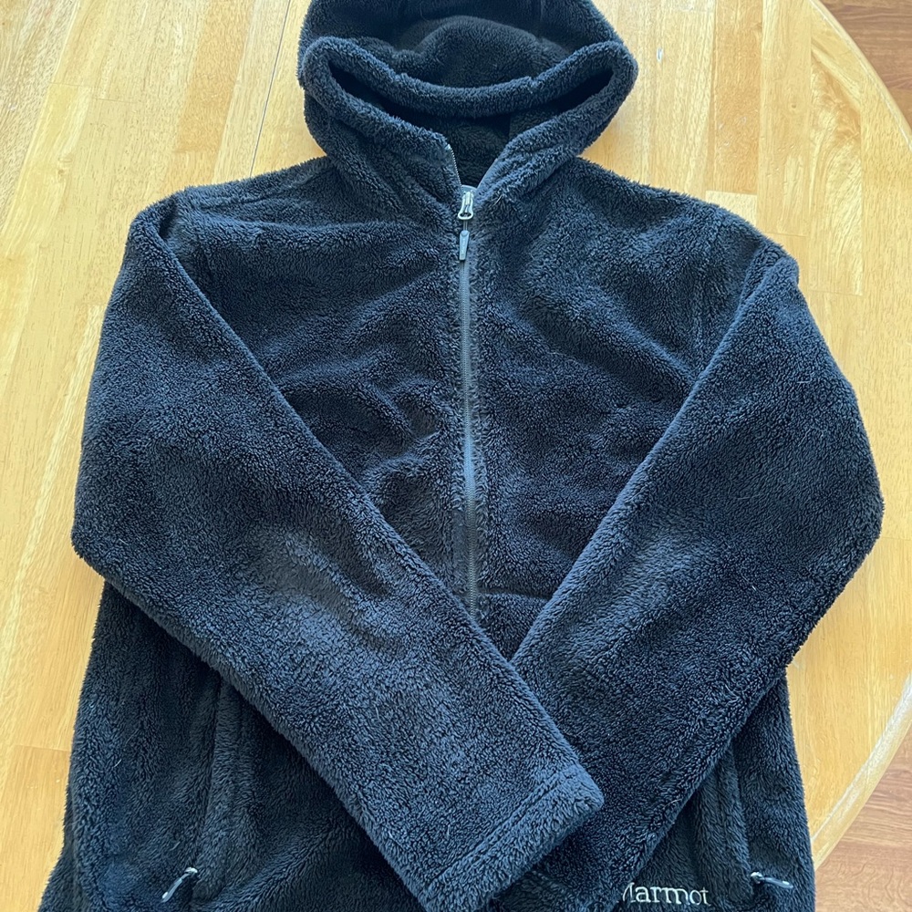 Fuzzy Marmot Zip Up Hoodie